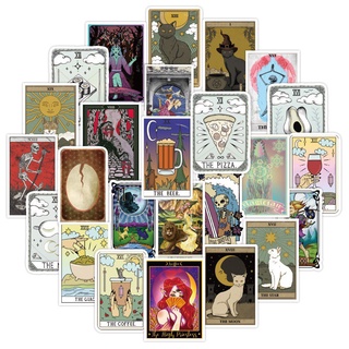 50 nhãn dán chủ đề Tarot màu Graffiti trang trí hành lý laptop điện thoại xe moto ưu điểm kháng nước chất lượng cao