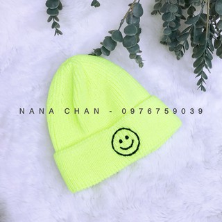 [M021] Mũ len mặt cười mẫu 1 1T-5T