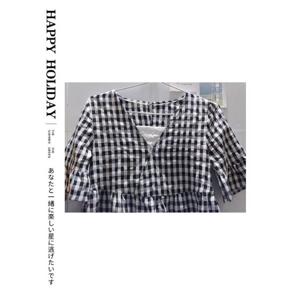 Thanh lý: VÁY BABYDOLL sọc trắng đen. Ảnh shop tự chụp nhé.