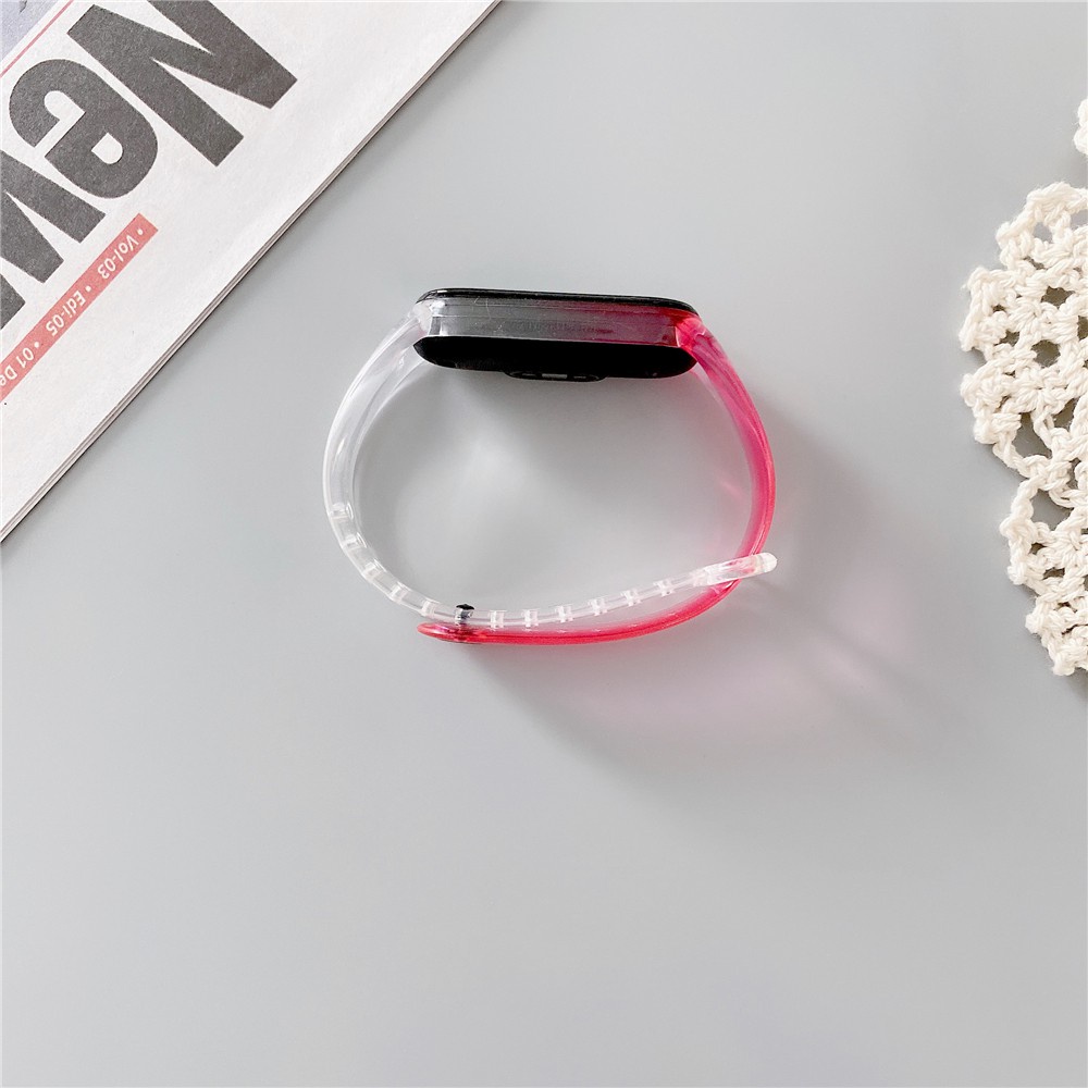 Dây đeo silicone trong suốt thoáng khí cho Xiaomi Mi Band 6 5 4 3