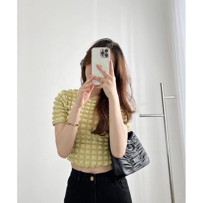 Áo croptop thun xốp QC Mitstore