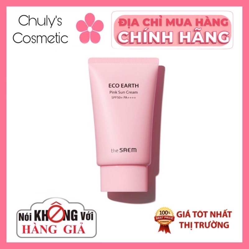 Kem chống nắng The Saem eco earth oower pink sun cream SPF50+ PA++++ 50ml | BigBuy360 - bigbuy360.vn