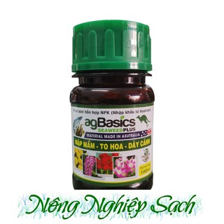Ag basics seaweedplus chai 100ml – mập mầm, to hoa, dày cánh, phân bón hỗn hợp npk úc