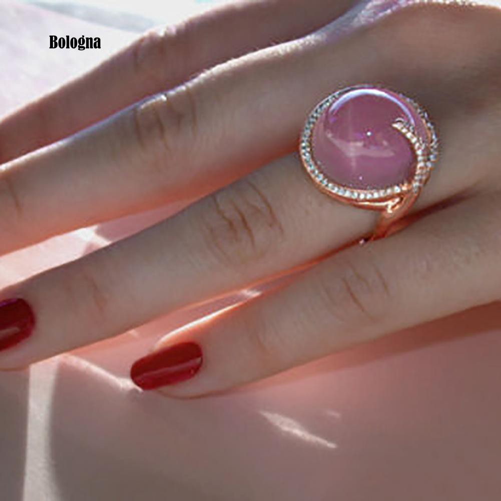 ♠Nhẫn HợP Kim ĐíNh Đá MặT Trăng Xinh XắN