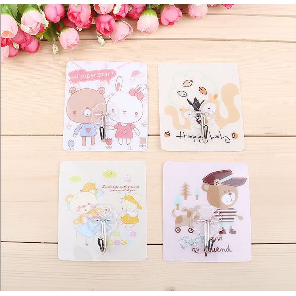 4 cái móc dán treo tường