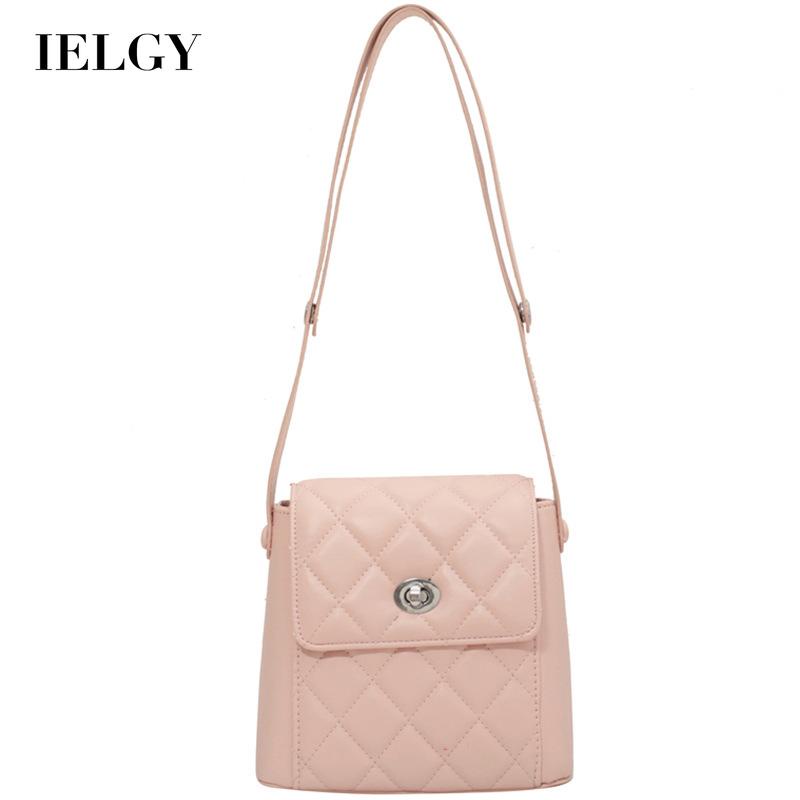 Túi đeo vai IELGY họa tiết hình thoi thiết kế thời trang cho nữ