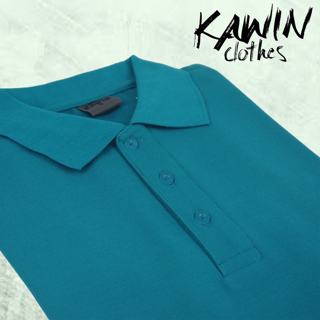 Áo Polo KAWIN Nam / Nữ Biển Xanh Dương Vải Mềm Mại Và Rất Thoải Mái Khi Mặc.