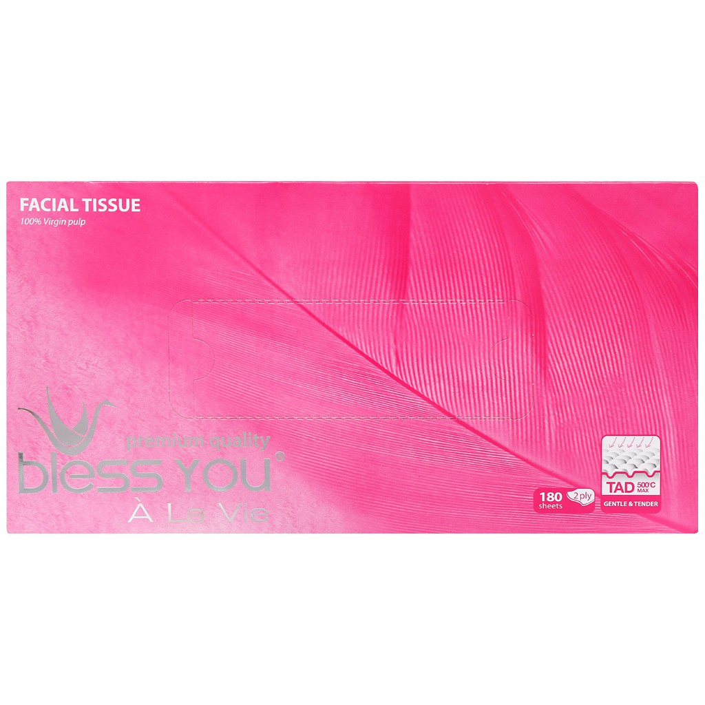 Khăn giấy lụa Bless You À La Vie 2 lớp hộp 180 tờ