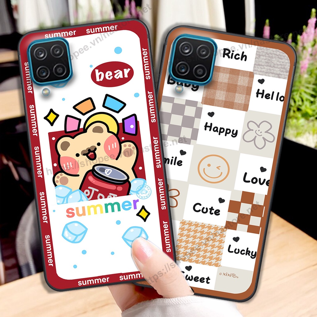 Ốp lưng Samsung A12 / M12 / A22 4G / A22 5G / M32 trái tim mặt cười, gấu cute thể thao cá tính