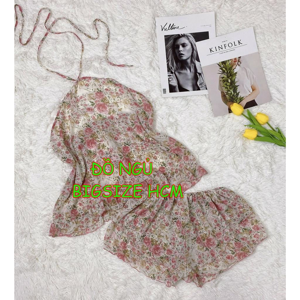 BỘ VOAN MỎNG KHÔNG MÚT ÊM VIỀN REN SEXY, GỢI CẢM MẶC NGỦ BAO ĐẸP BAO MÁT - Bigsize voan yếm