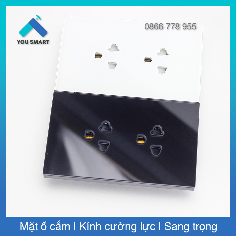 [Hỏa Tốc HN] Ổ cắm âm tường Full Mặt Kính cường lực