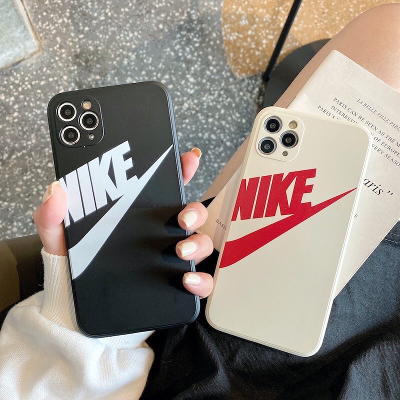 Ốp lưng iphone hình logo N.ike dẻo Viền Vuông chống sốc bảo vệ camera 7plus/8plus/x/xs/xsmax/11/12/13/pro/promax