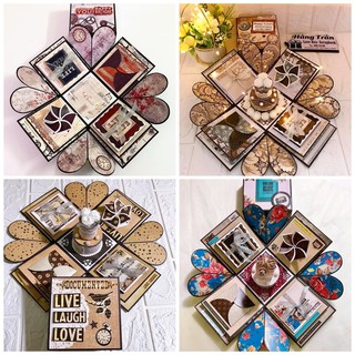 Hộp qùa Love box vintage (Tặng in 25 ảnh)