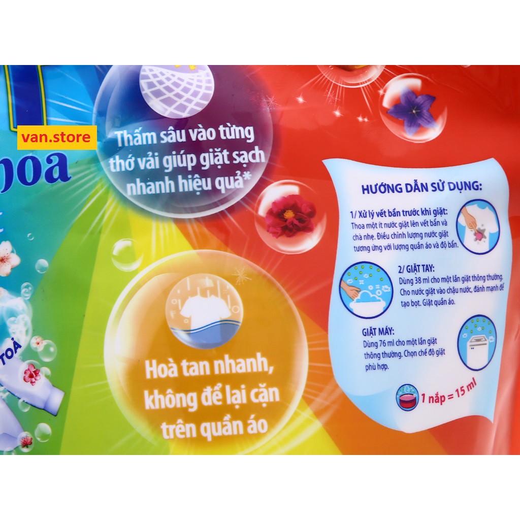 Nước Giặt Surf Hương Nước Hoa 3,1Kg (Mẫu Mới Có Nắp)