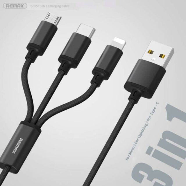 Cáp Đa Năng Remax 3 Đầu RC-131TH (Lightning - Micro USB - Type C)