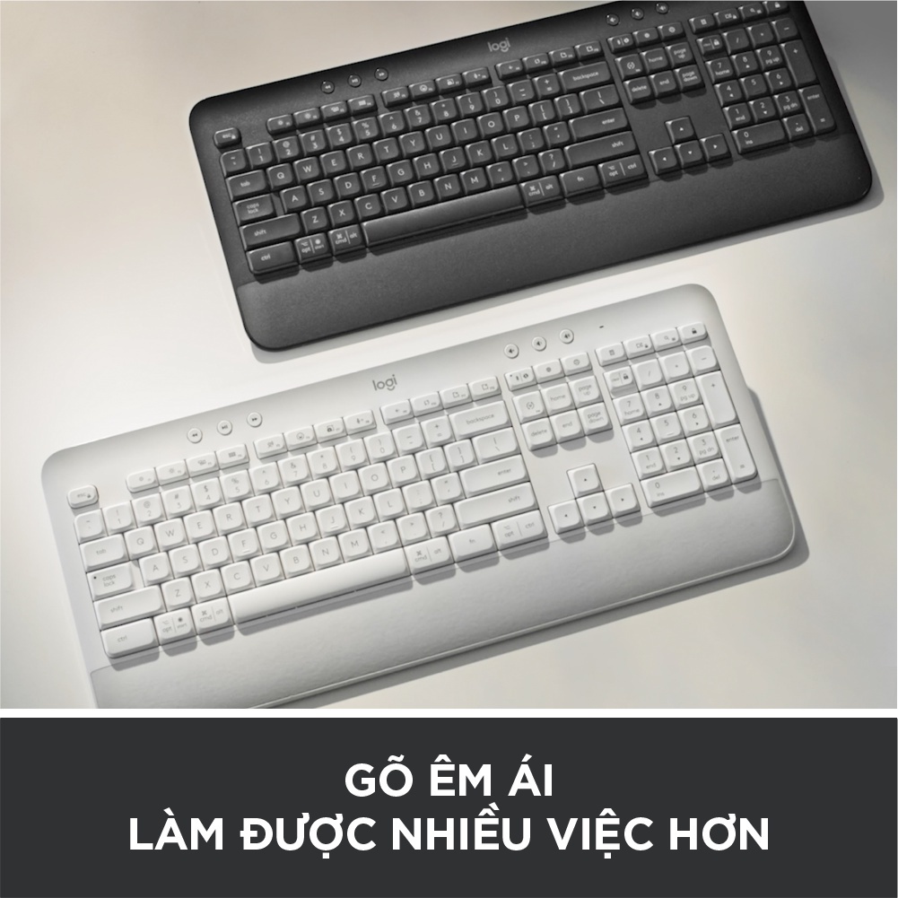 Bàn phím không dây Logitech K650 Signature Bluetooth - Hàng Chính Hãng