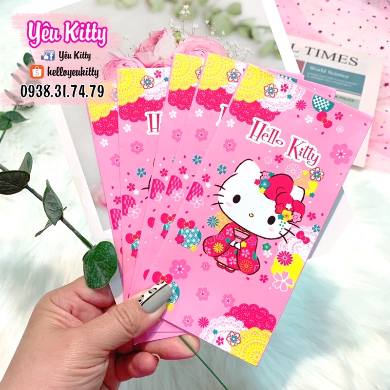 SET 5 BAO LÌ XÌ HELLO KITTY