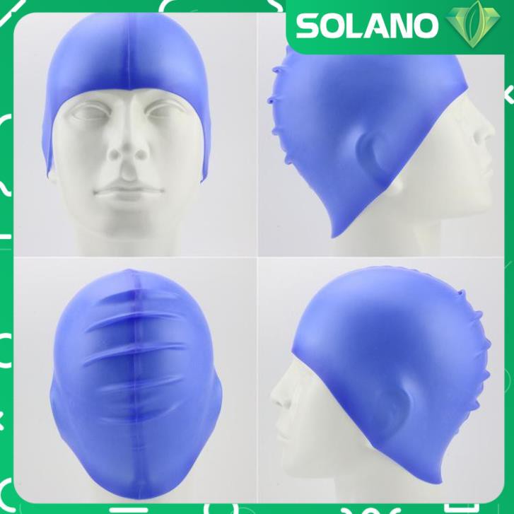 Mũ bơi silicon SOLANO unisex trùm kín đầu chống nước cho người lớn bơi lội an toàn SS-001159
