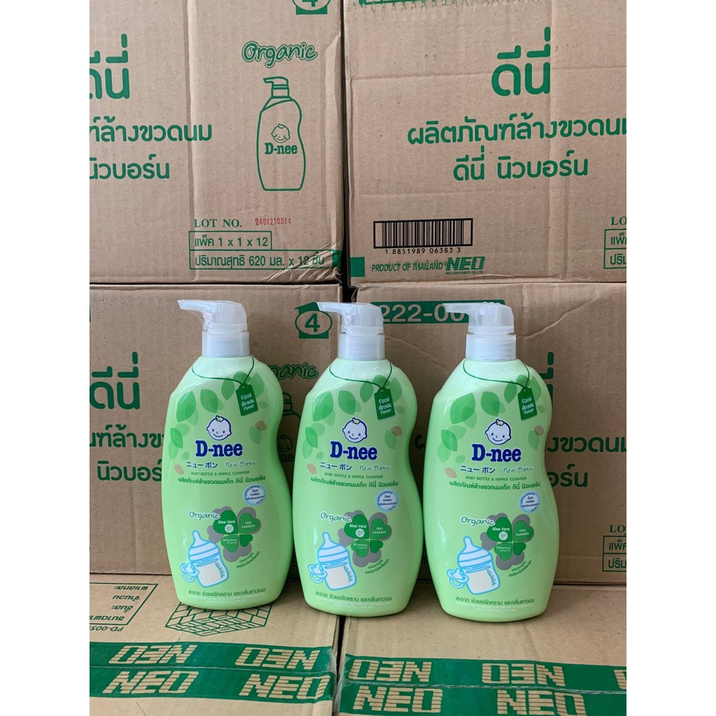 NƯỚC RỬA BÌNH SỮA DNEE ORGANIC 620ML, 600ML DATE MỚI NHẤT