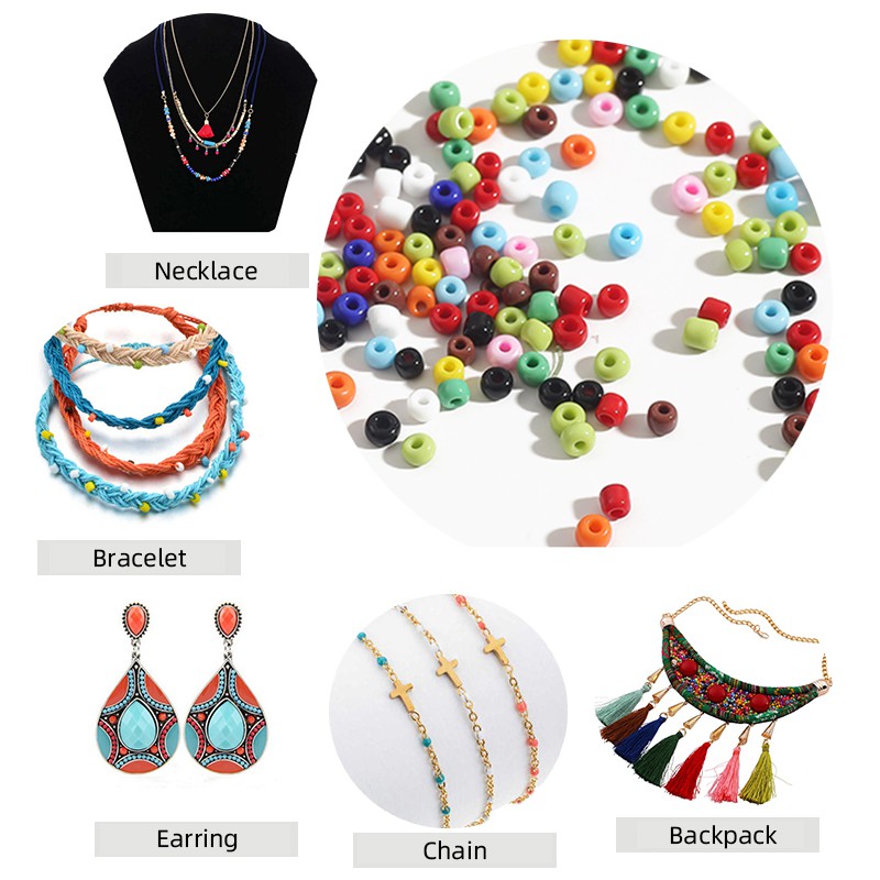 Hạt thủy tinh pha lê thủy tinh tự làm vòng tay thủ công kích thước 2/3/4mm 24 màu