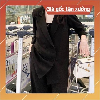 c3 Áo Vest 4 Nút Bọc Vải Phom Suông