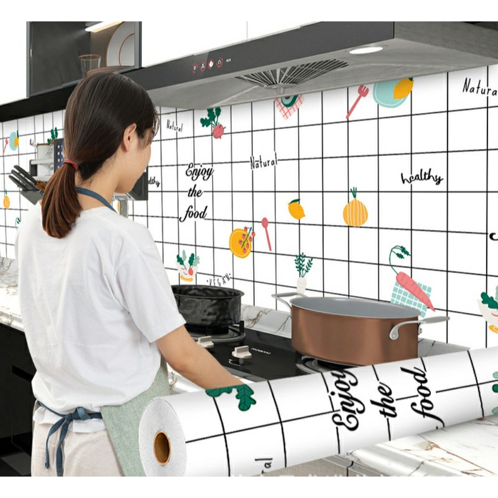 Decal dán bếp tráng nhôm NHIỀU MẪU MỚI 03 khổ rộng 60cm