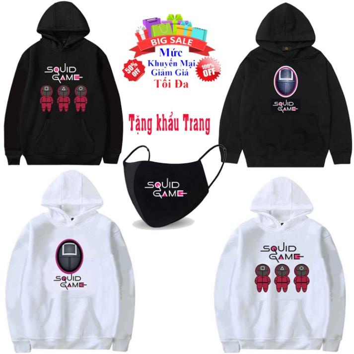 💥 HOTTREND 🎁 BST 20 MẪU Áo Squid Game Trò Chơi Con Mực - Áo Hoodie Squid Game Form Nam Nữ