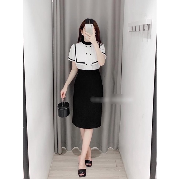 Áo nữ kiểu phối viền chất mát G191 hai màu trẻ trung CÓ BIGSIZE dễ kết hợp với quần và các loại chân váy thời trang