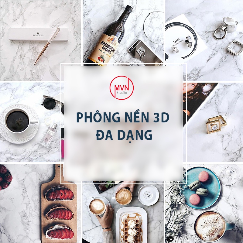 MVN Studio - Tấm phông nền giấy 3D in hai mặt đạo cụ chụp ảnh sản phẩm hàng chính hãng Refutuna