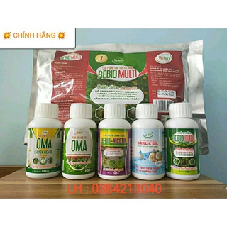 BỘ COMBO 6 SP - NICOTIN - OLIGO - GARLIC OIL- Multi 1 - OMA - Kích Rễ, CHĂM SÓC HOA