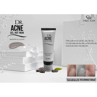 2 tuýp gel lột mụn dr.acne - hút sạch mụn cám, mụn đầu đen.