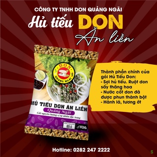 30 GÓI HỦ TIẾU DON ĂN LIỀN QUẢNG NGÃI (1 THÙNG), THÍCH HỢP CHO NGƯỜI ĂN KIÊNG, HƯƠNG VỊ ĐẶC TRƯNG