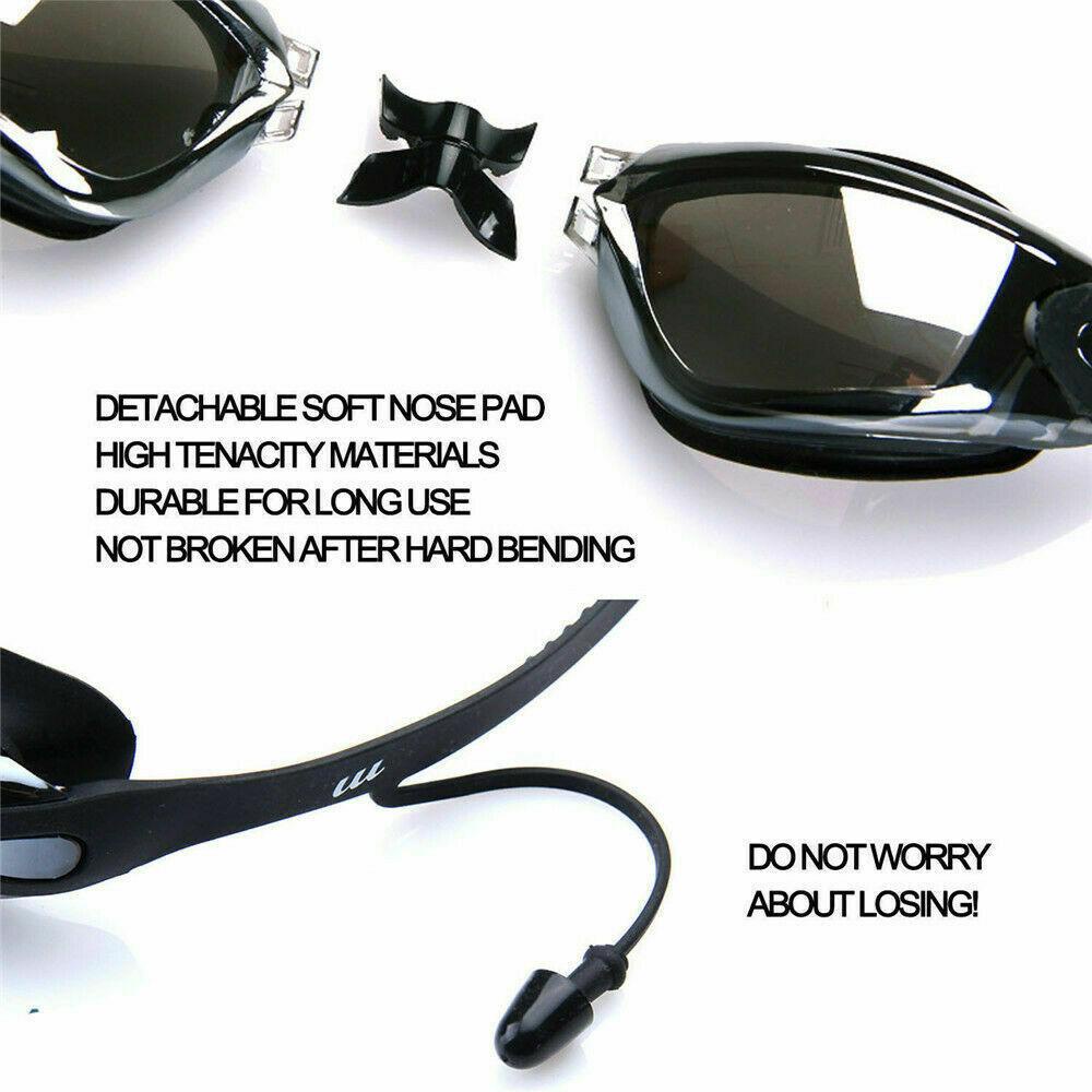 MUVAKO Kính Bơi Chuyên Nghiệp Chống Tia UV Bằng Silicone Có Thể Điều Chỉnh