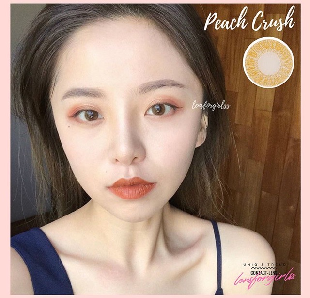 <Sẵn 3 và lẻ độ 1,5-3-3,5-4 độ > Kính áp tròng PEACH CRUSH (Hsd 6 tháng)