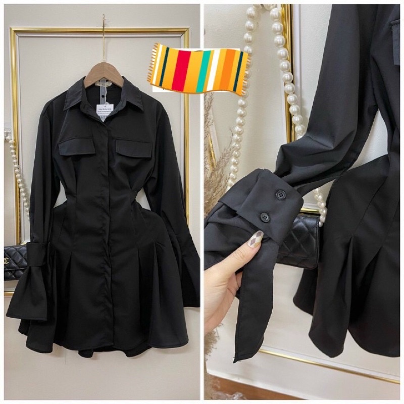 ĐẦM DỰ TIỆC SƠ MI XẾP LY RAN DRESS