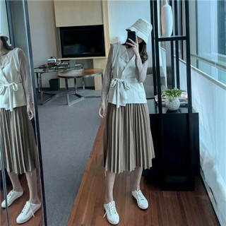 Chân váy bầu xếp ly