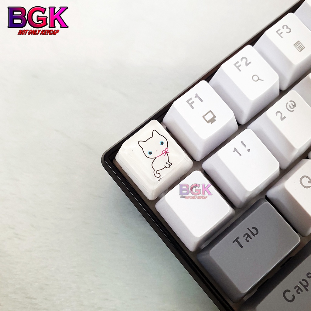 Keycap Lẻ Artisan OEM Profile Chủ Đề Những Chú Mèo Cute 1 ( cast resi, keycap resin độc lạ )