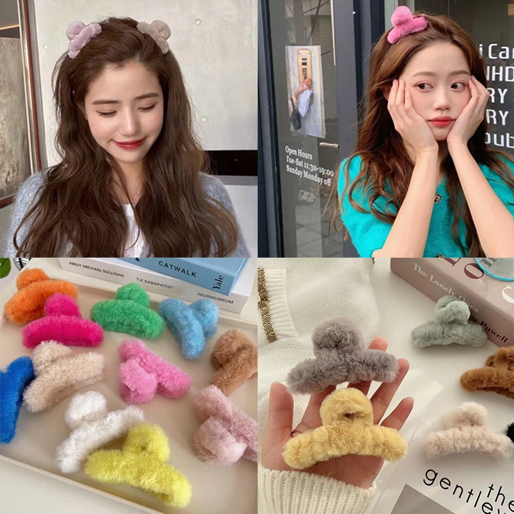 Kẹp Tóc Lông Cừu Nhỏ Nhắn Dễ Thương Phong Cách Hàn Quốc Dành Cho Nữ