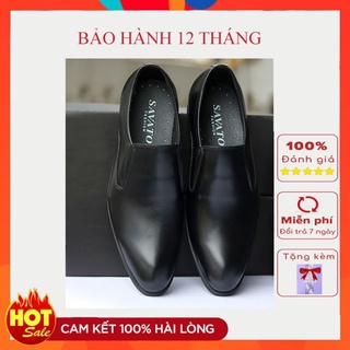 Giày Tây Nam Đẹp Màu Đen Da Mềm Công Sở Giày Tây Lười Kiểu Dáng Hàn Quốc Sang Trọng, Lịch Lãm CS06