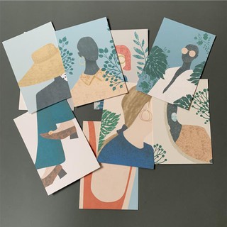 Postcard trang trí dễ thương hình cô gái P8