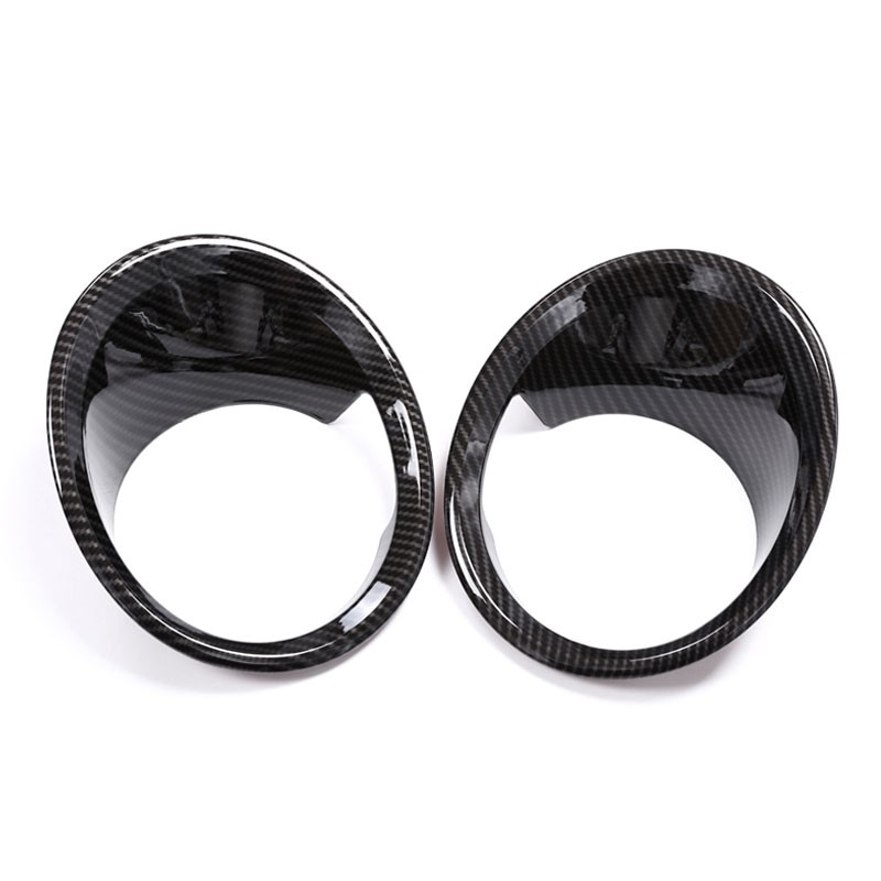 2Pcs Carbon fiber pattern Front Fog Light Lamp Cover Trim Car For Bmw X1 F48 2016-2018 Accessories