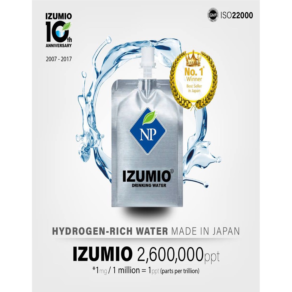 Nước uống thần kỳ giàu Hydro Izumio Nhật 30 gói