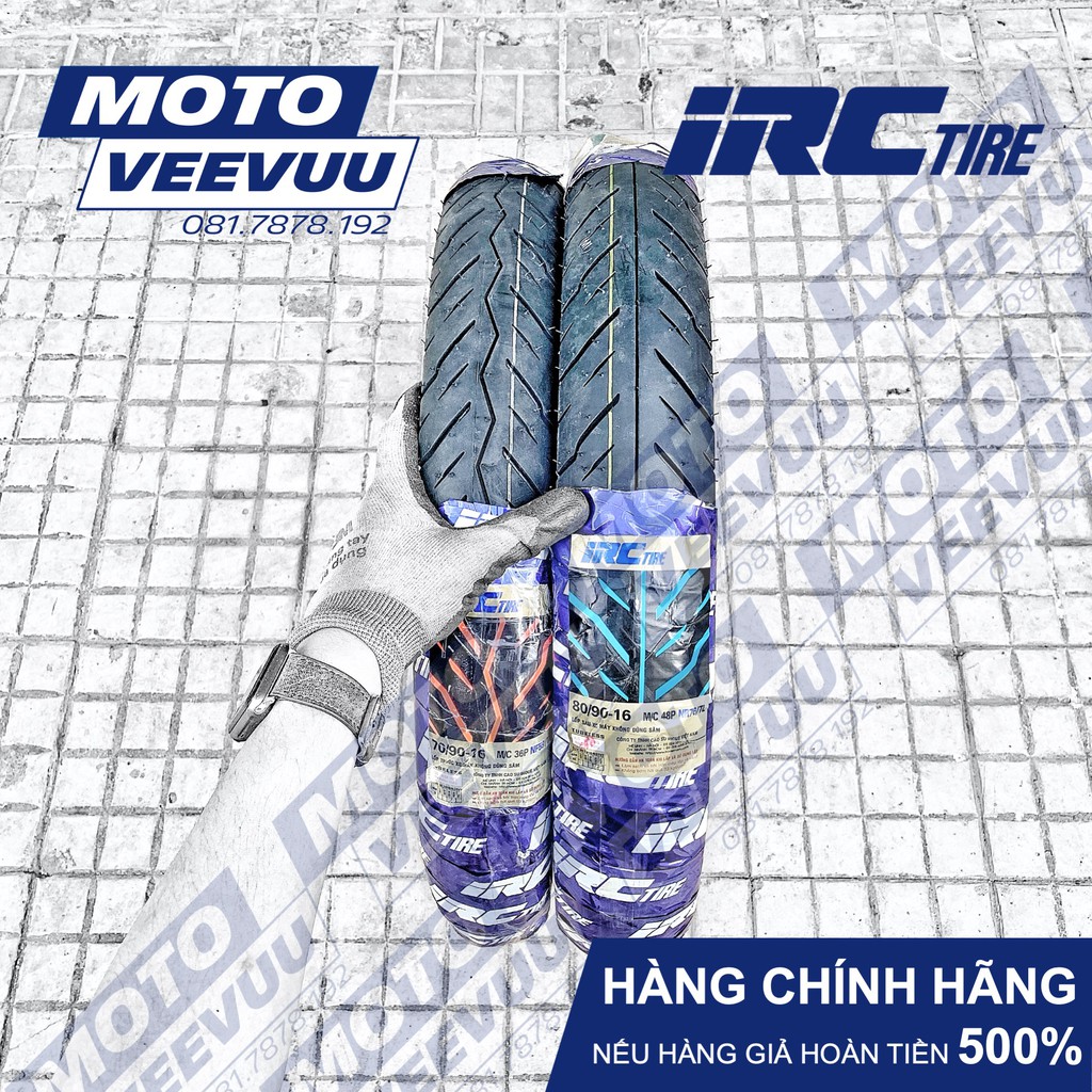 Lốp vỏ xe máy IRC Inoue 80/90-16 TL NR76 Sau Nouvo (Lốp không ruột)
