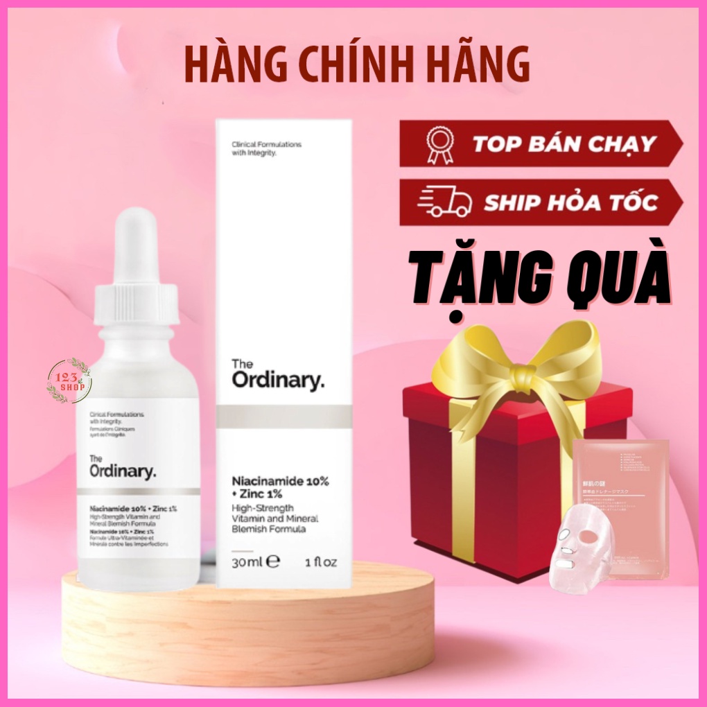 Tinh chất serum The Ordinary Niacinamide 10% + Zinc 1% giảm dầu, mờ thâm, giảm mụn. tốt cho da