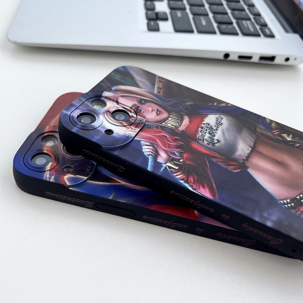 Ốp Điện Thoại Chống Sốc Hình Cô Gái Harley Thời Trang Cho iPhone 14 / 13 / 12 / 11 / XS / 8P / 7P