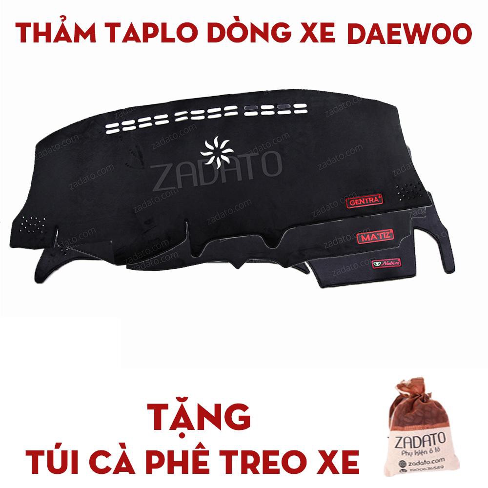 Thảm Taplo Daewoo - Thảm Chống Nóng Taplo Lông Cừu - TẶNG: Túi Cafe Treo Xe