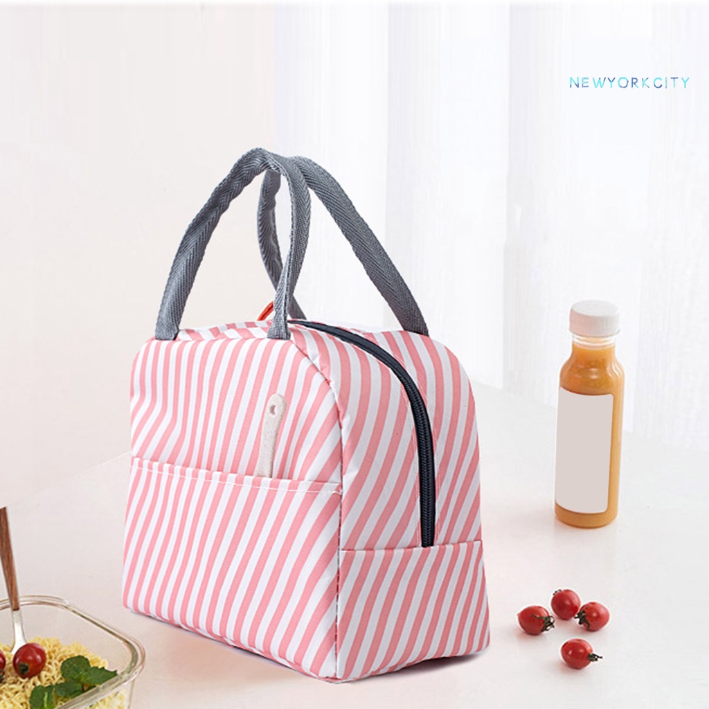 Túi Vải Oxford Đựng Hộp Cơm Trưa Cách Nhiệt Chống Nước In Họa Tiết Hoạt Hình