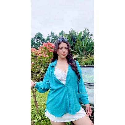 Áo Sơ Mi Dáng Dài Hương Quỳnh Bigsize
