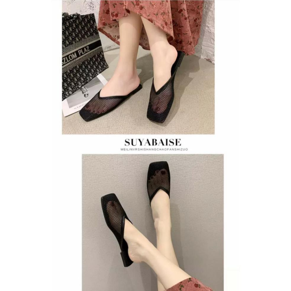 VISHOE FREE SHIP dép nữ phối lưới êm chân thoáng khí siêu đẹp