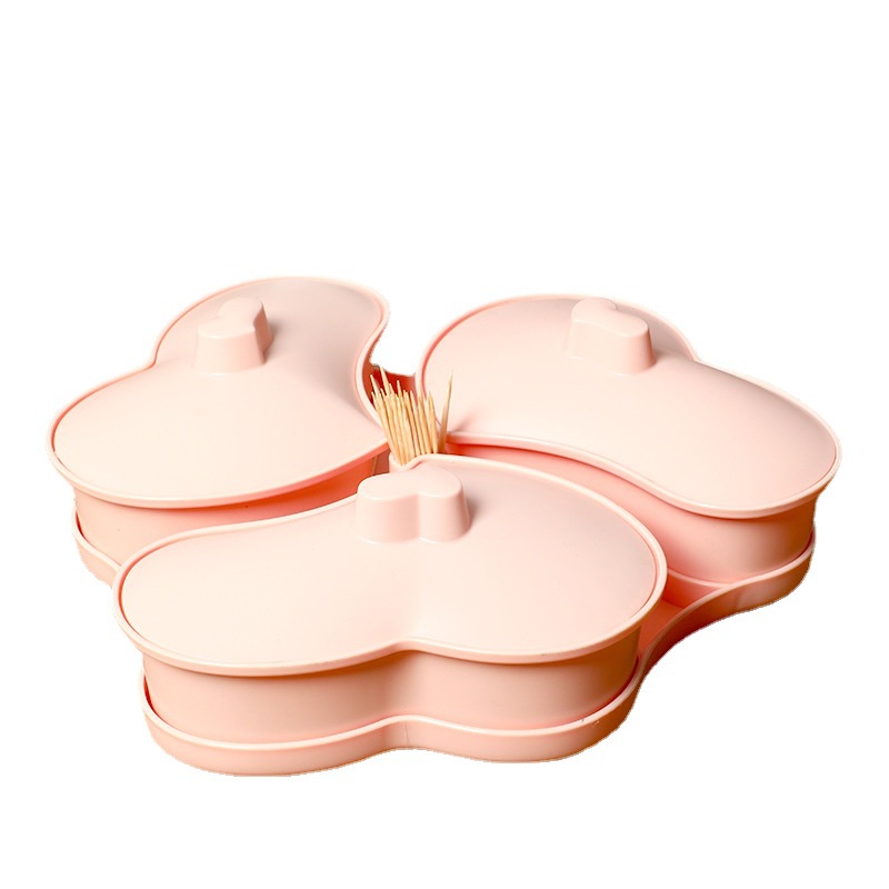 PVN41880 Khay mứt trái tim 3 ngăn có chỗ để tăm tiện lợi Giá Rẻ